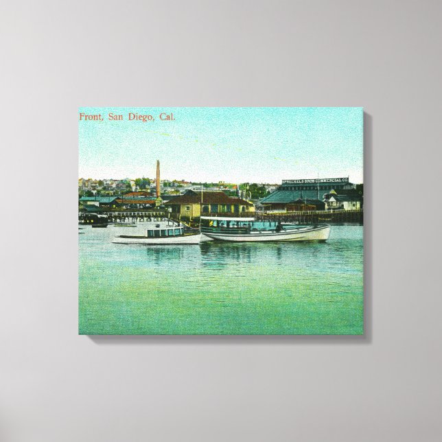 View of the Water FrontSan Diego, CA Canvas Print (Front)