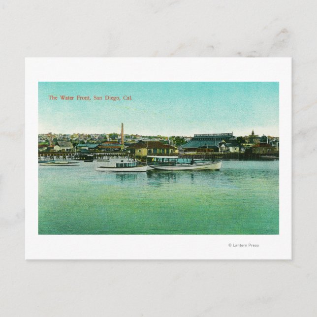 View of the Water FrontSan Diego, CA Postcard (Front)