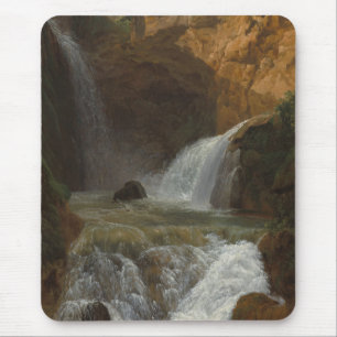 View of the Waterfalls at Tivoli (by Bidauld) Mouse Pad