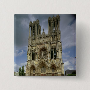 View of the west facade 15 cm square badge