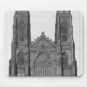 View of the West Front of York Cathedral Mouse Pad