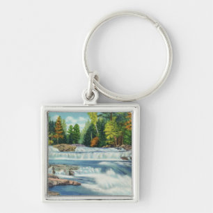 View of the Wild Cat River and Jackson Falls Key Ring