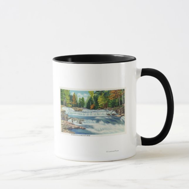 View of the Wild Cat River and Jackson Falls Mug (Right)
