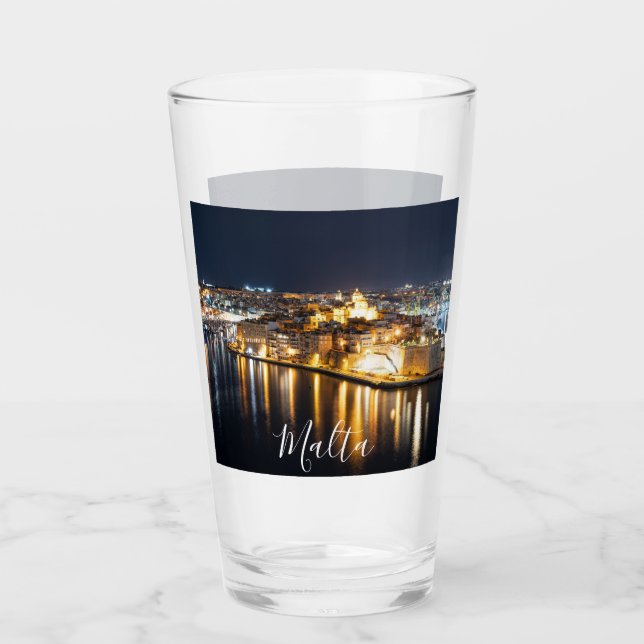 View of Three cities in Malta at night Glass (Front)