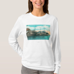View of Three Torpedo Boat Destroyers in Dock T-Shirt