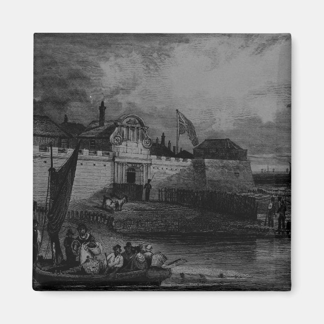 View of Tilbury Fort, engraved by H. Adhard Magnet (Front)