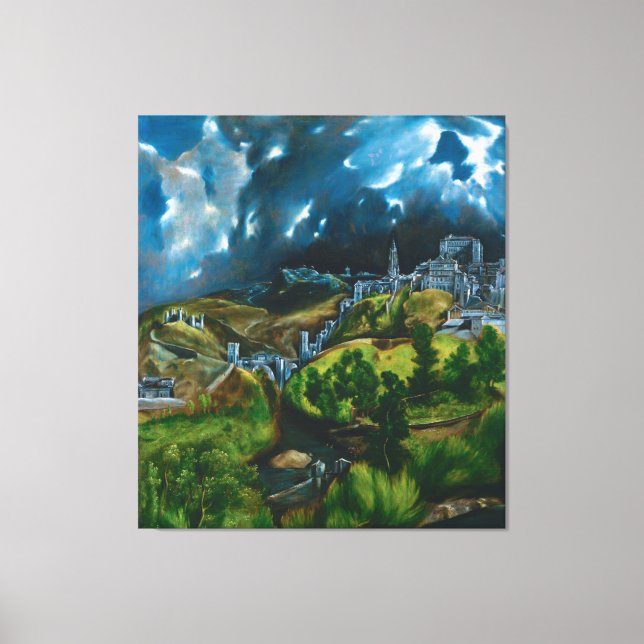 View of Toledo by El Greco (1599) Canvas Print (Front)