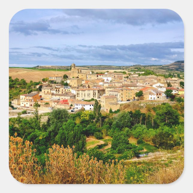 View of Torres del Rio Square Sticker (Front)
