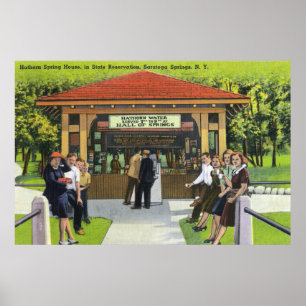 View of Tourists at the Hathorn Spring House Poster
