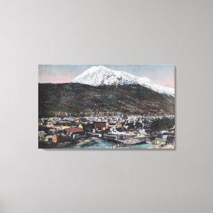 View of Town and Mount DeweySkagway, AK Canvas Print