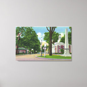 View of Town Hall and Paterson Monument Canvas Print