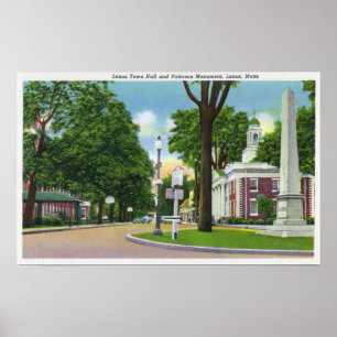 View of Town Hall and Paterson Monument Poster