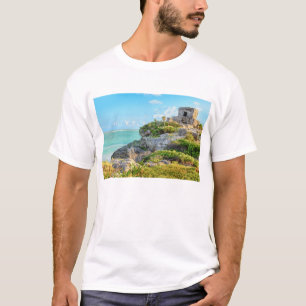 View Of Tulum Ruins, God Of Winds Temple, Mexico T-Shirt