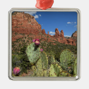 View of Twin Buttes   Sedona, Arizona Metal Tree Decoration