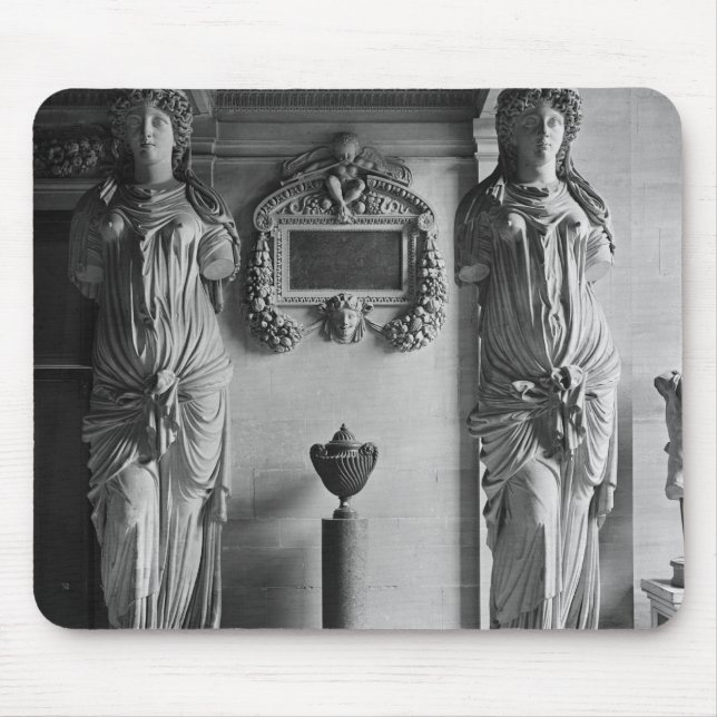 View of two caryatids from the Caryatids' Mouse Pad (Front)