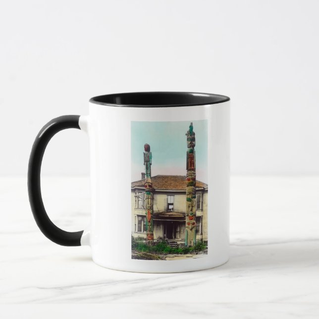 View of Two TotempolesWrangell, AK Mug (Left)