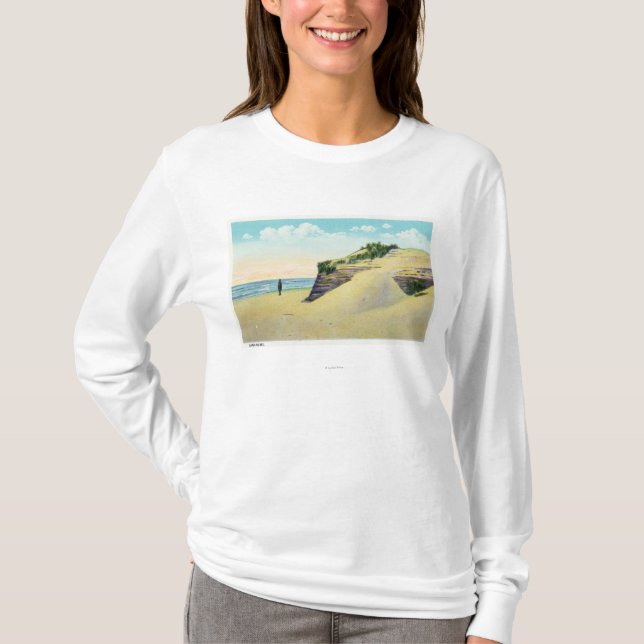 View of Typical New England Sand Dunes T-Shirt (Front)
