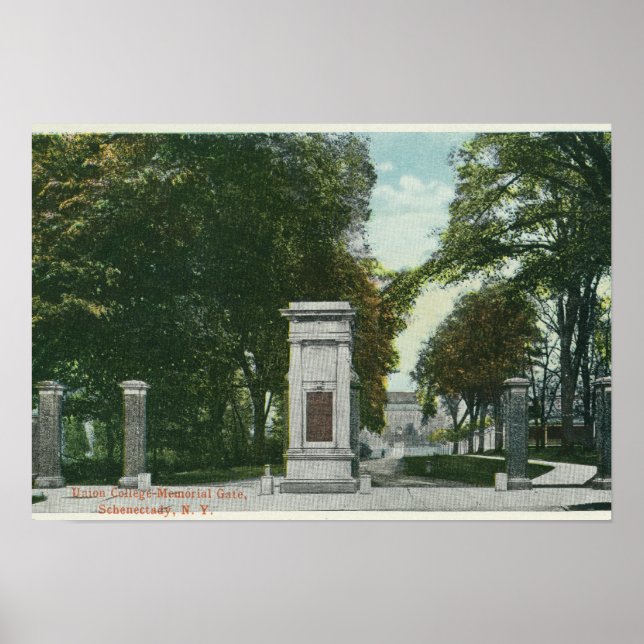 View of Union College Memorial Gate Poster (Front)