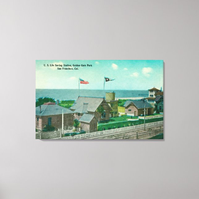 View of US Life Saving Station, Golden Gate Canvas Print (Front)