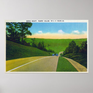 View of US Route 20 Poster