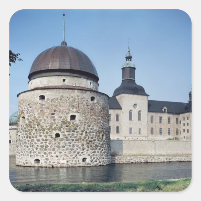 View of Vadstena Castle, built in 1545 Square Sticker (Front)