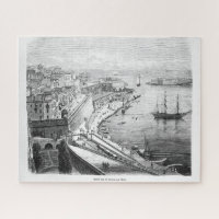 View of Valletta in Malta 1874 Poster
