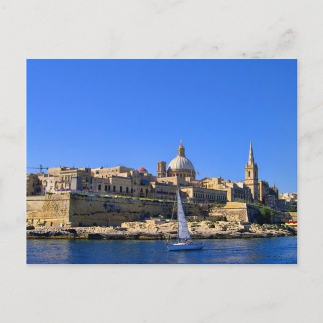 View of Valletta, Malta Postcard (Front)