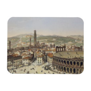 View of Verona, engraved by L. Cherbuin (colour en Magnet
