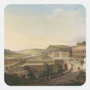 View of Vienna in Roman Times, 1860 Square Sticker