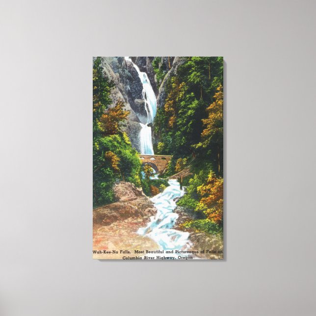 View of Wah-Kee-Na Falls Canvas Print (Front)