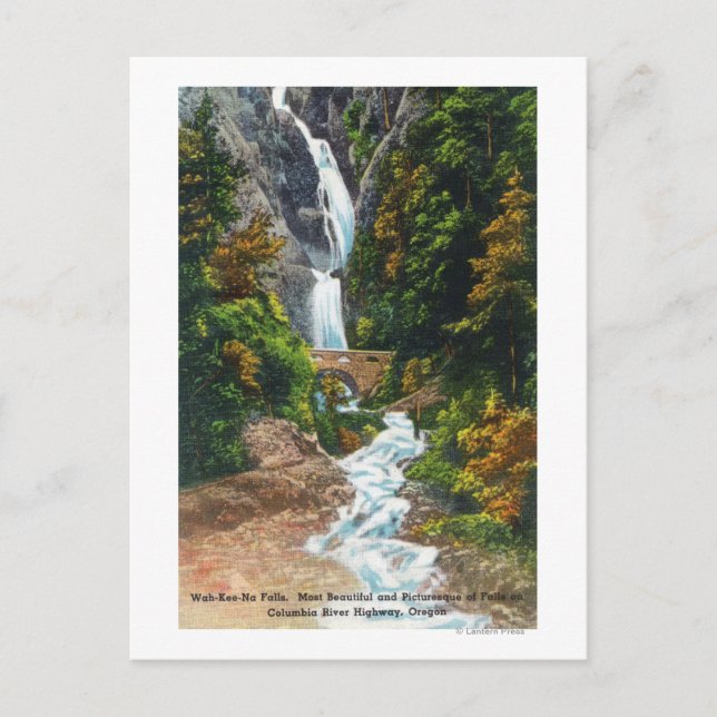 View of Wah-Kee-Na Falls Postcard (Front)