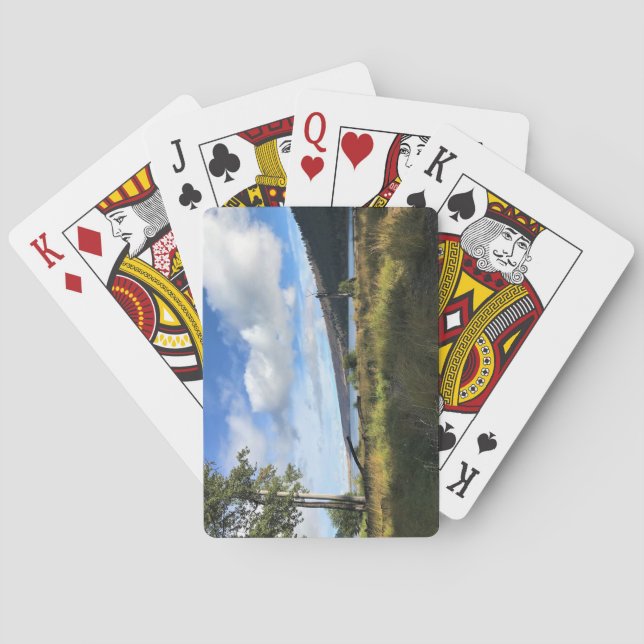 View of Wallowa Lake, Oregon Playing Cards (Back)
