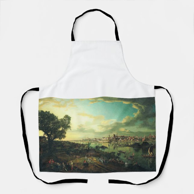 View of Warsaw from Praga by Bernardo Bellotto Apron (Front)