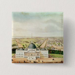 View of Washington 15 Cm Square Badge