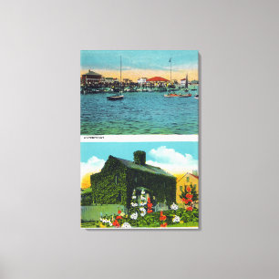 View of Waterfront, Old Ivy Cottage on Liberty Canvas Print
