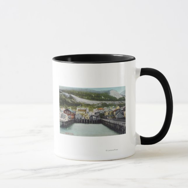 View of Waterfront & TownDouglass, AK Mug (Right)