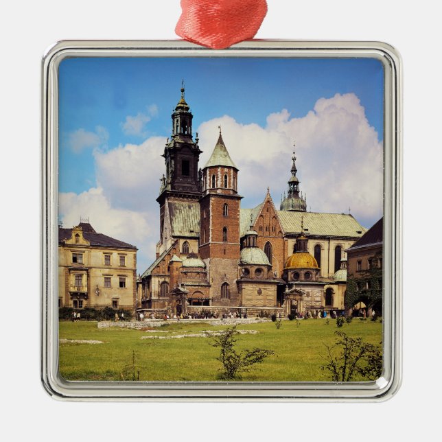 View of Wawel Cathedral Metal Tree Decoration (Front)