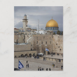 View of Western Wall Plaza, late afternoon Postcard