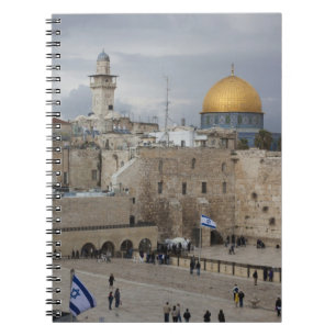 View of Western Wall Plaza, late afternoon Spiral Notebook
