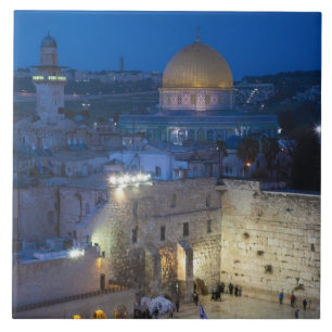 View of Western Wall Plaza, late evening Tile