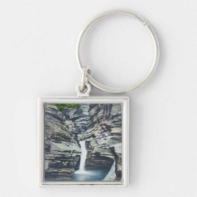 View of Whispering Falls Key Ring (Front)