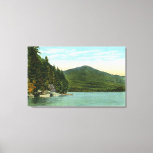 View of Whiteface Mountain from Moose Island Canvas Print