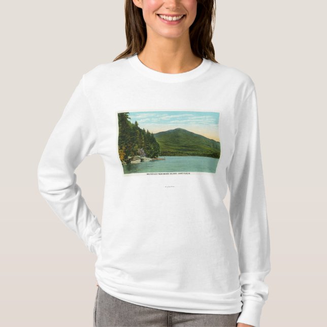 View of Whiteface Mountain from Moose Island T-Shirt (Front)