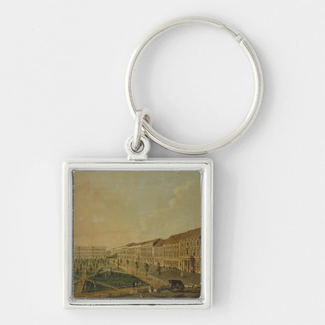 View of Wilhelmsplatz from the south, 1773 Key Ring (Front)