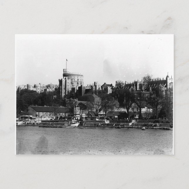 View of Windsor Castle, across the River Thames Postcard (Front)