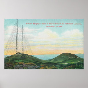 View of Wireless Telegraph Towers Poster