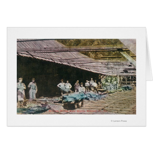 View of Workers at Eureka Slate Quarry (Front Horizontal)