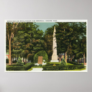 View of World War, Revolutionary War Memorials Poster