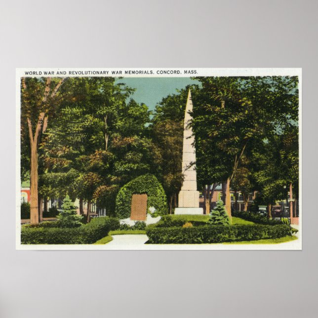 View of World War, Revolutionary War Memorials Poster (Front)