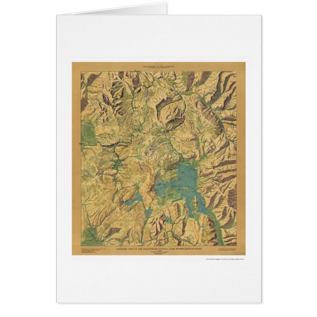 View Of Yellowstone WY MT ID 1915 (Front)